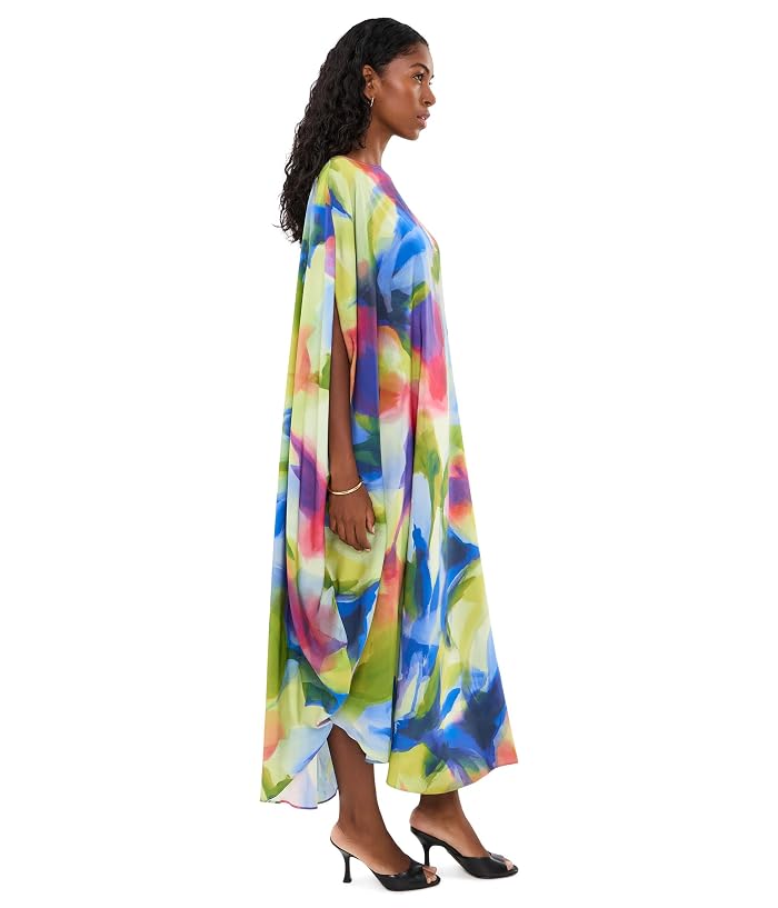 Natori Kumo - Printed Stretch Satin Circle Caftan - Image 3