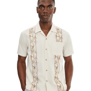 Hurley Sano Camp Embroidered Short Sleeve