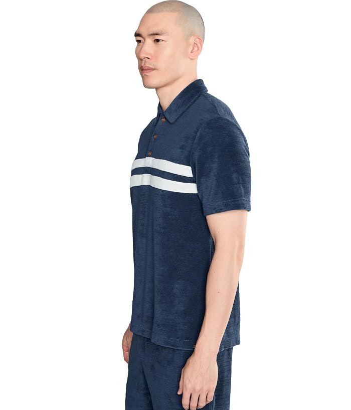 Faherty Cabana Towel Terry Surf Stripe Polo - Image 3