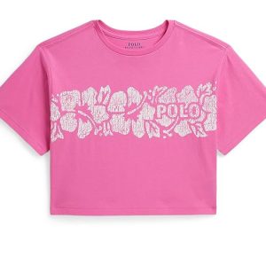 Polo Ralph Lauren Kids Floral-Print Logo Cotton Boxy Tee (Big Kid)