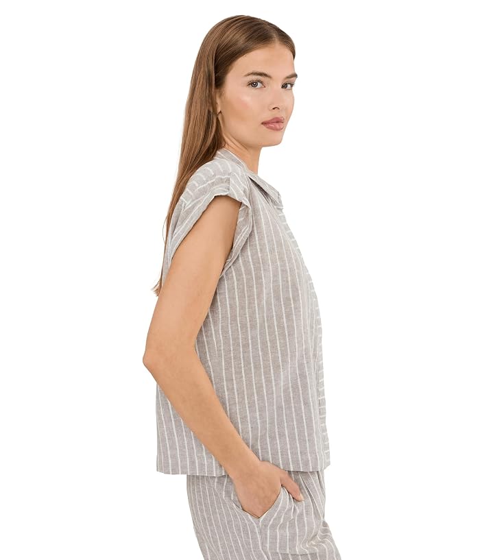 NIC+ZOE Petite Lurex Linen Resort Shirt - Image 3