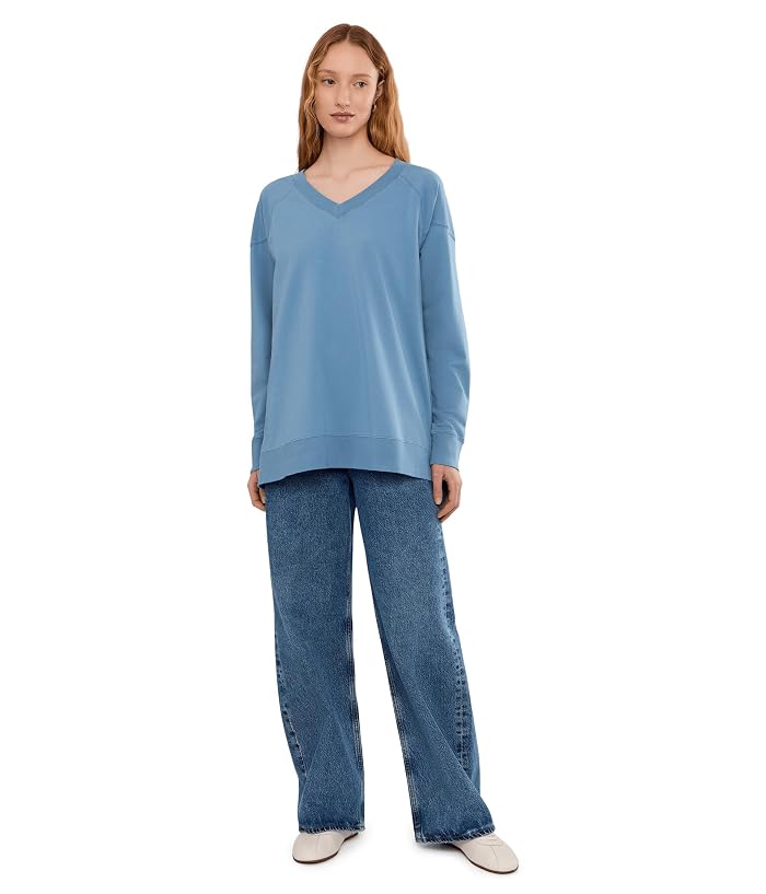 Mod-o-doc Long Sleeve Open V-Neck Sweatshirt - Image 2