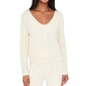 Eberjey Pointelle Sweater Cardigan