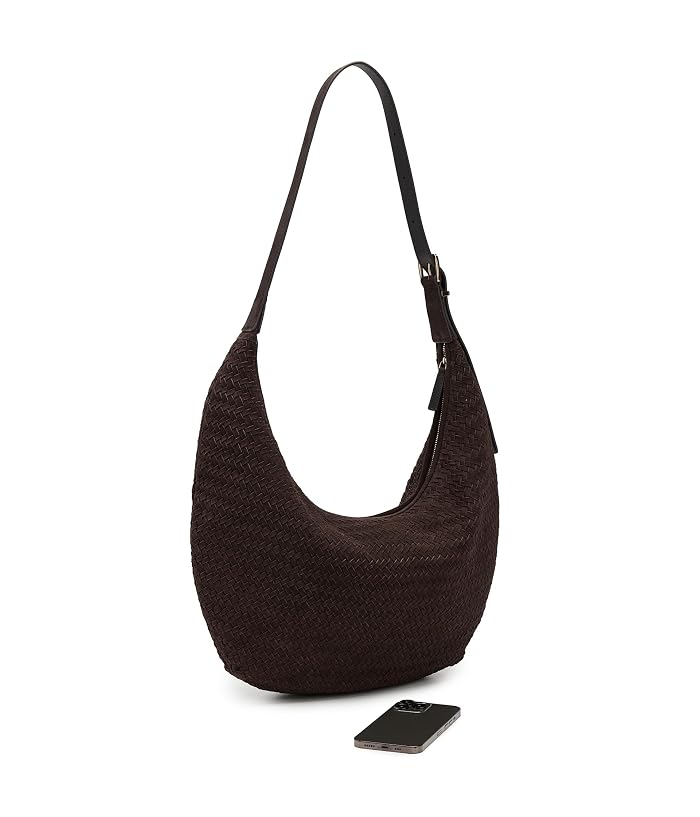 Madewell The Essential Curve Shoulder Bag in Handwoven Suede - Image 3