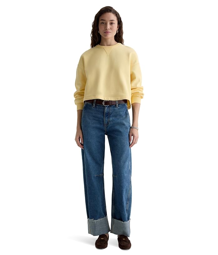 AG Jeans Mercer High-Rise Cuffed Barrel Jeans in 11 Years Enrich - Image 2