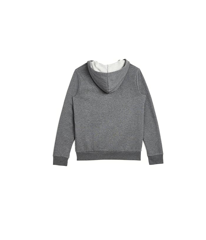 adidas Kids Mesh 3-Bar Heather Hooded Pullover (Big Kid) - Image 2