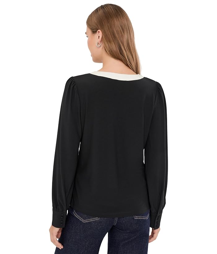 CeCe Bow Front Long Sleeve Blouse - Image 4