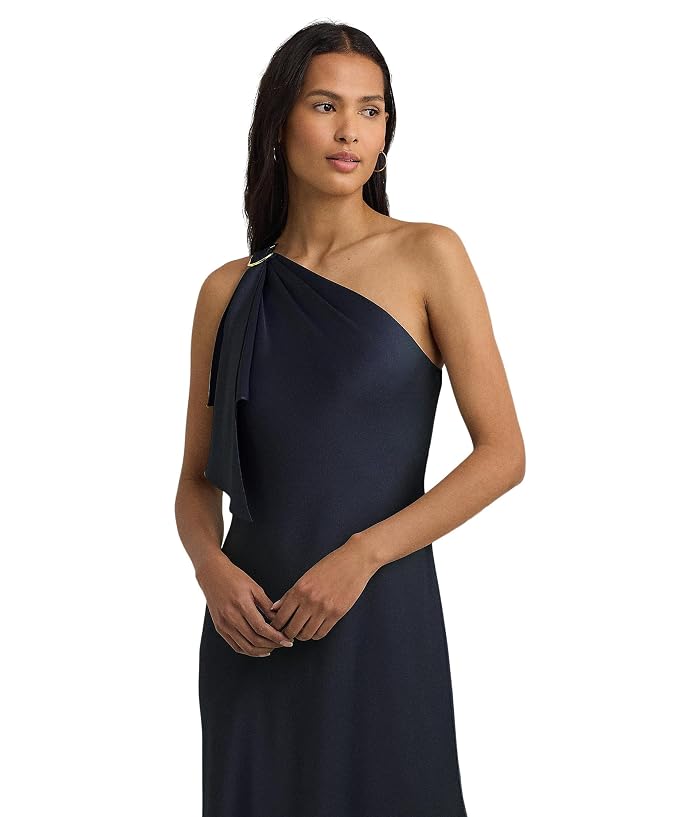 Lauren Ralph Lauren Satin Charmeuse One-Shoulder Gown - Image 3