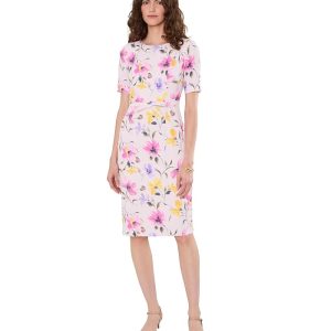 Adrianna Papell Mini Bow Sheath Dress