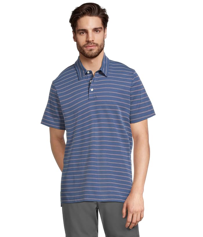 L.L.Bean Comfort Stretch Performance Short Sleeve Polo, Slightly Fitted, Stripe