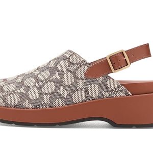 COACH Sculpted C Platform Clog In Signature Textile Jacquard