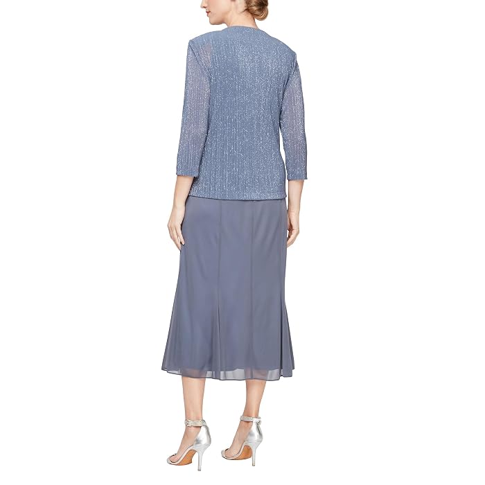 Alex Evenings Tea Length Jacket Dress - Image 2