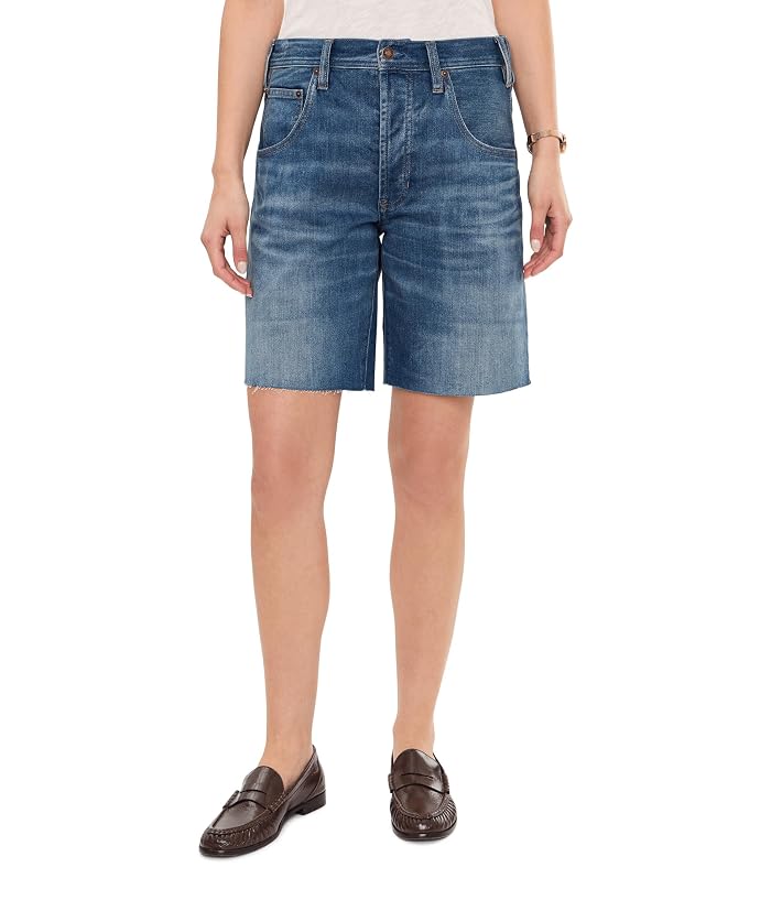 Liverpool Los Angeles 9" Vintage Mid-Rise Cutoff Denim Shorts