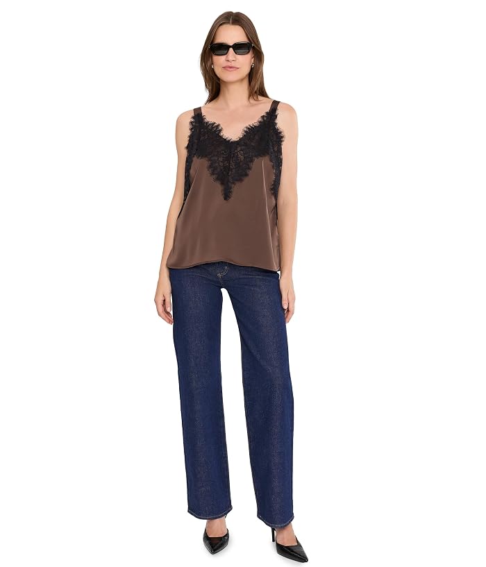 Liverpool Los Angeles Sleeveless Woven Top w/ Lace - Image 2