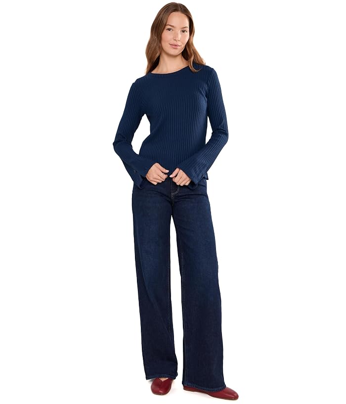 Liverpool Los Angeles Long Sleeve with Slit Scoop Neck Knit Top - Image 2