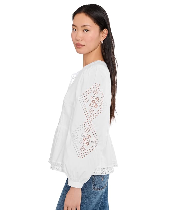 Vineyard Vines Nora Pintuck Eyelet Top - Image 3