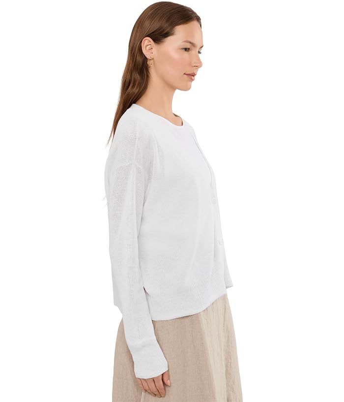 Eileen Fisher Organic Linen Cotton V-Neck Cardigan - Image 3