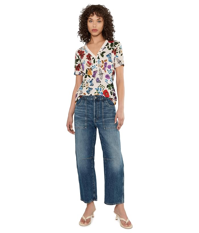 Johnny Was The Janie Favorite Short Sleeve Henley Tee- Kahlan - Image 2