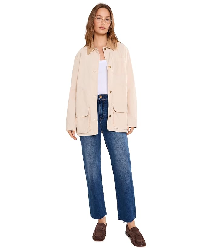 KUT from the Kloth Avery High-Rise Porkchop Pocket Easy Straight Leg with Raw Hem in Fortune/Dark Base Wash - Image 2