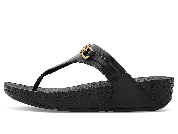 FitFlop Lulu Square-Chain Leather Toe-Post Sandals - Image 2