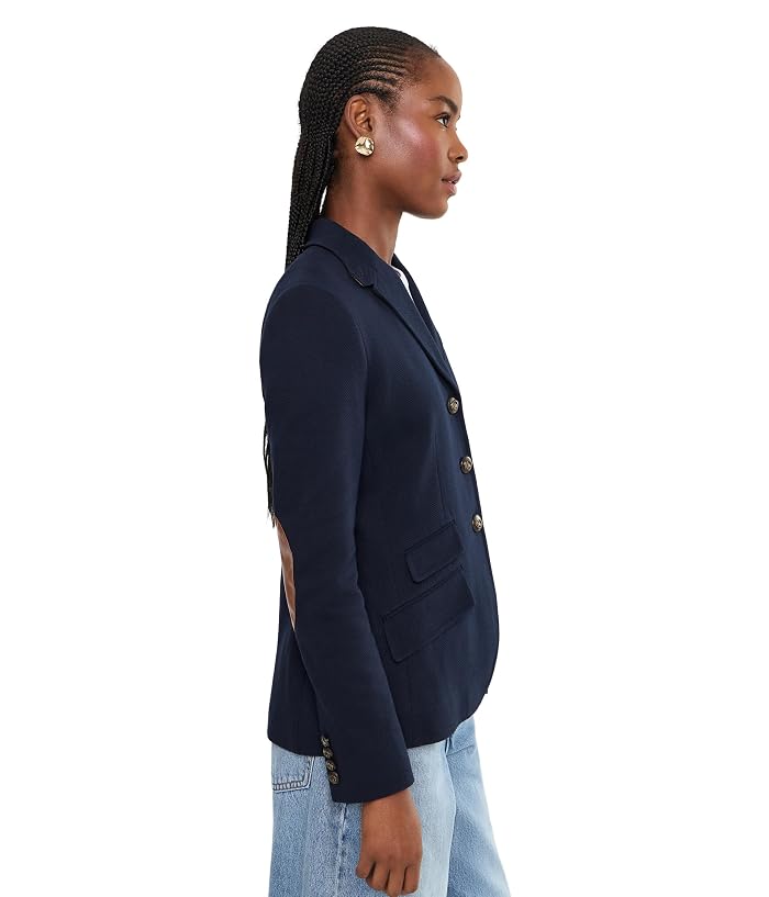 Lauren Ralph Lauren Cotton Herringbone Jacquard Blazer - Image 3