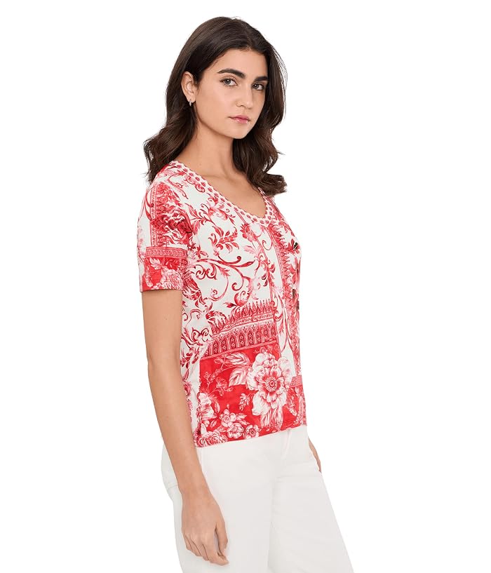 Johnny Was The Janie Favorite Short Sleeve V-Neck Tee - Image 3