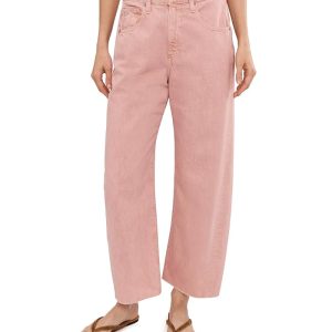 AG Jeans Hattie High-Rise Crop Barrel in Sulfur Sparkling Rose