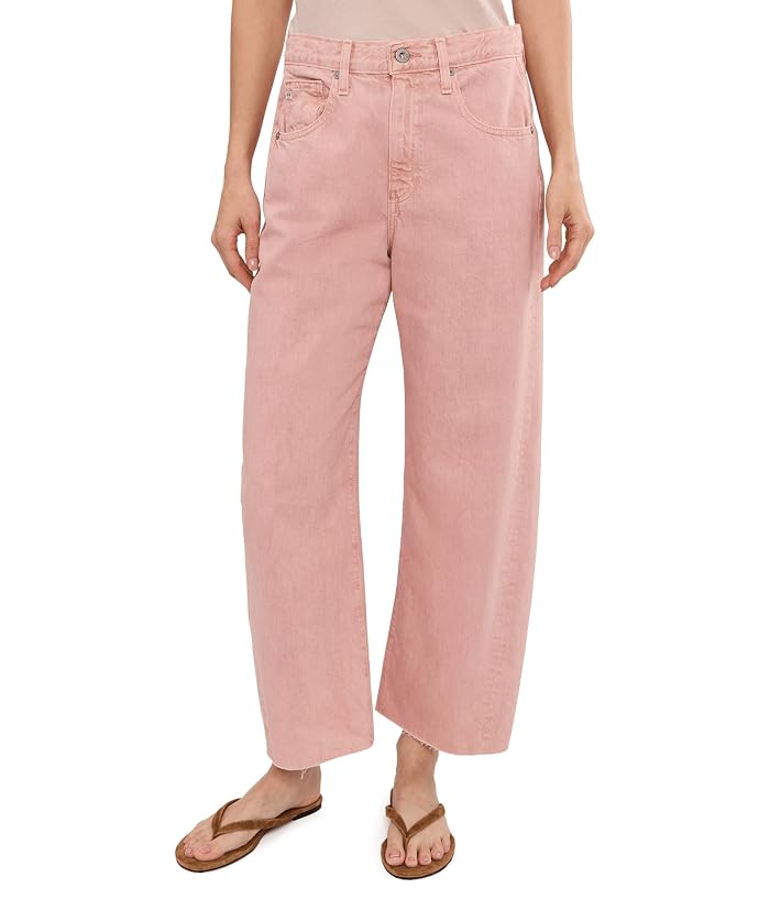 AG Jeans Hattie High-Rise Crop Barrel in Sulfur Sparkling Rose