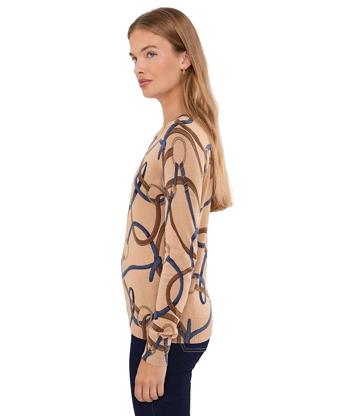 Lauren Ralph Lauren Petite Belting-Print Cotton-Modal Sweater - Image 3