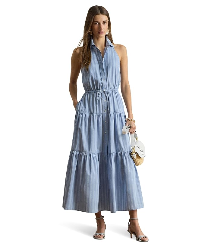Lauren Ralph Lauren Striped Broadcloth Tiered Shirtdress - Image 3