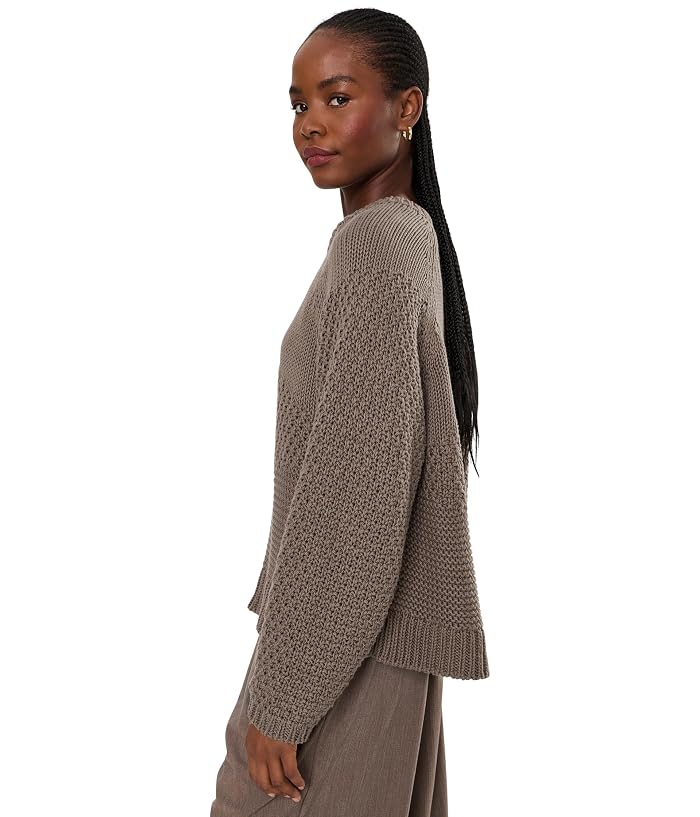 Eileen Fisher Peruvian Organic Cotton Cord Crew Neck Sweater - Image 3