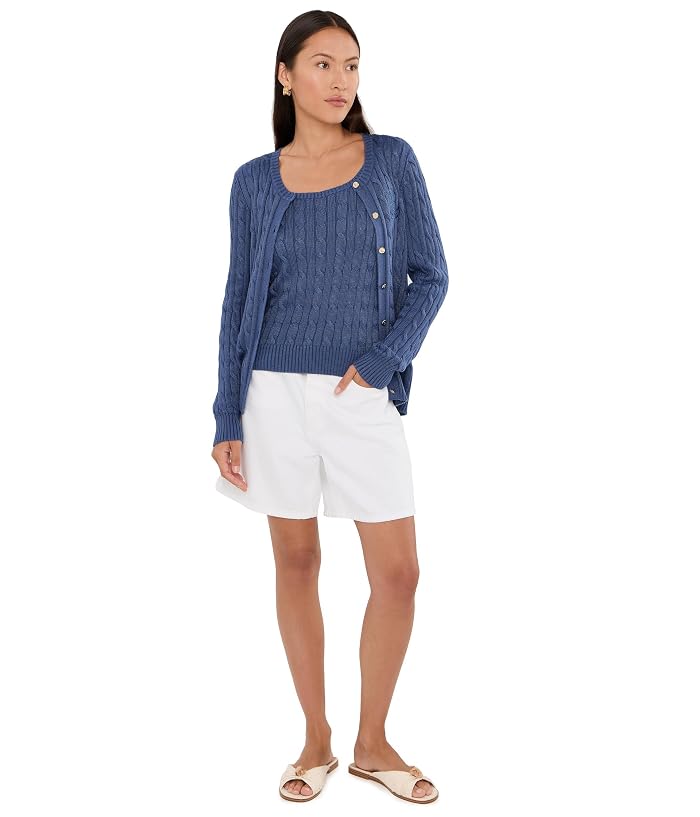 Lauren Ralph Lauren Petite Cable-Knit Cotton-Blend Cardigan - Image 2
