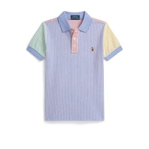 Polo Ralph Lauren Kids Striped Oxford Mesh Polo Shirt (Toddler/Little Kid)