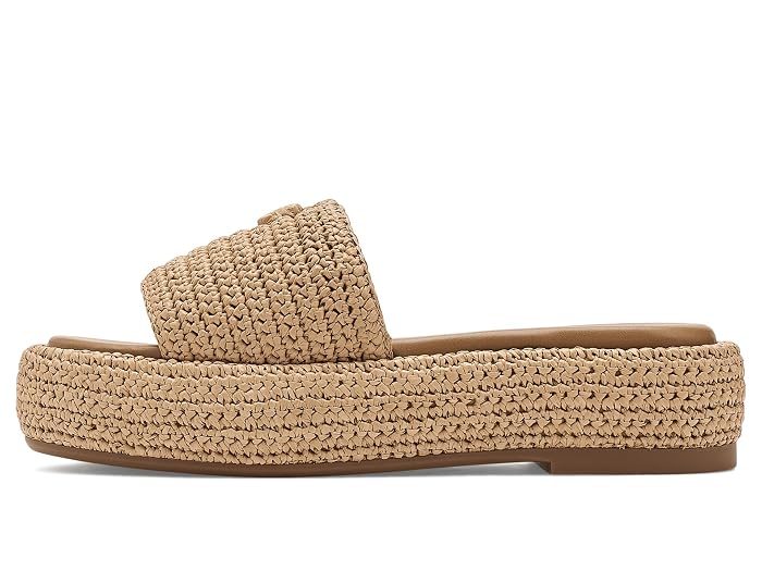 COACH Sculpted C Raffia Flatform Slides - Image 2