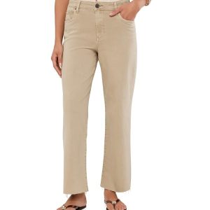 KUT from the Kloth Charlotte High-Rise Wide Leg with Raw Hem