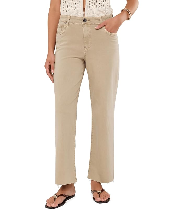 KUT from the Kloth Charlotte High-Rise Wide Leg with Raw Hem