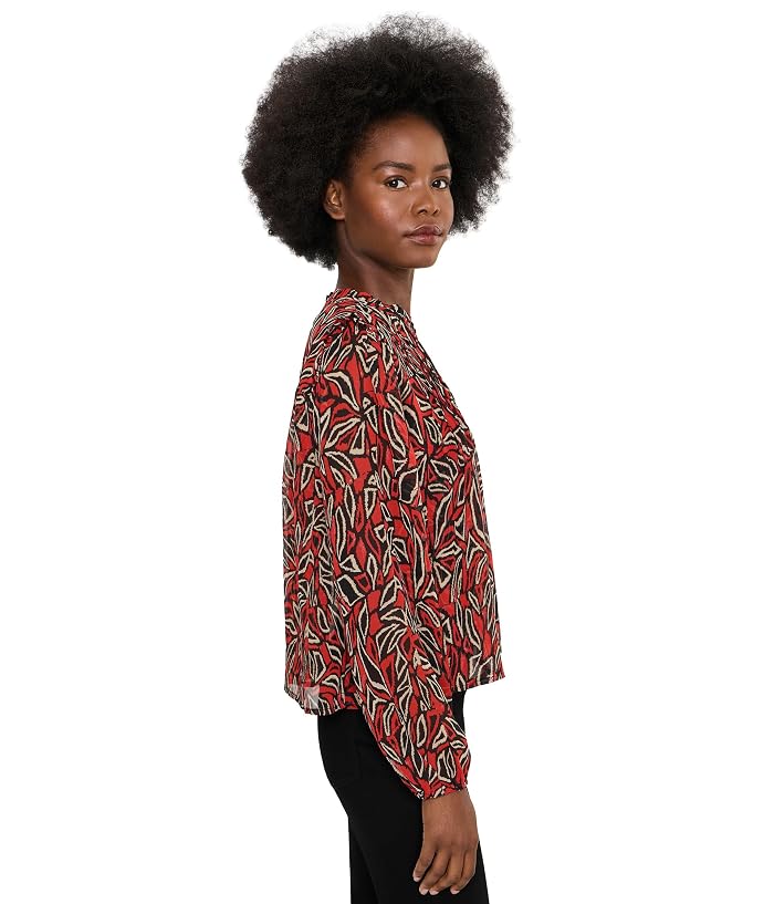 Liverpool Los Angeles Long Sleeve Woven Blouse w/ Pin Tuck - Image 3