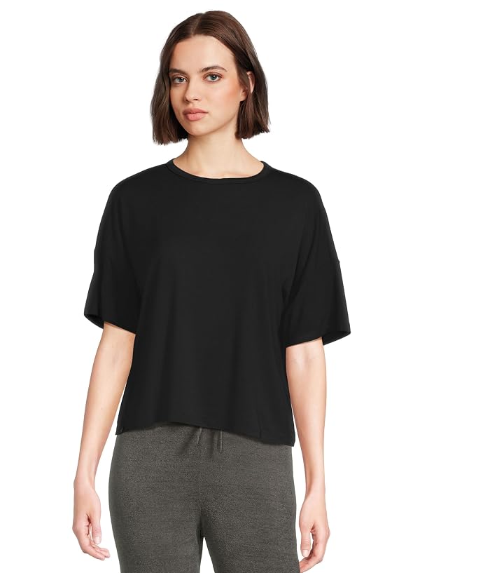 Barefoot Dreams Ultra Soft Jersey Short Sleeve Boxy Tee