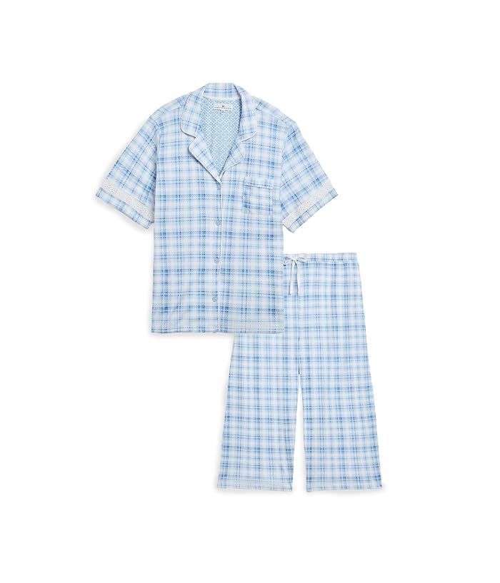 Karen Neuburger Plus Size Notch Collar Top & Capri Pajama Set - Image 4