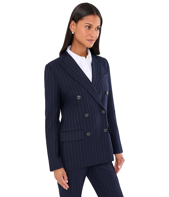 Lauren Ralph Lauren Pinstripe Double-breasted Twill Blazer - Image 3
