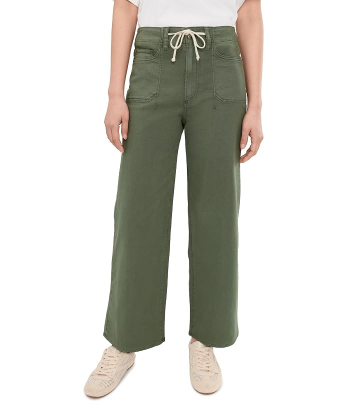 Paige Ari with Waistband Tie and Stitch Through Pockets in Vintage Ivy Green