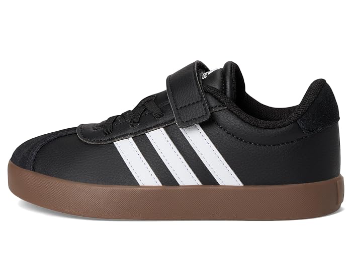 adidas Kids VL Court 3.0 Elastic Lace Shoes (Little Kid) - Image 4