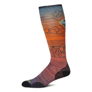 Smartwool Ski Zero Cushion Geo Peaks Print Over The Calf Socks