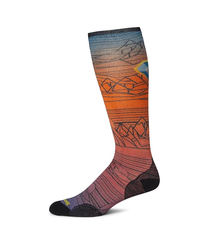 Smartwool Ski Zero Cushion Geo Peaks Print Over The Calf Socks - Image 3