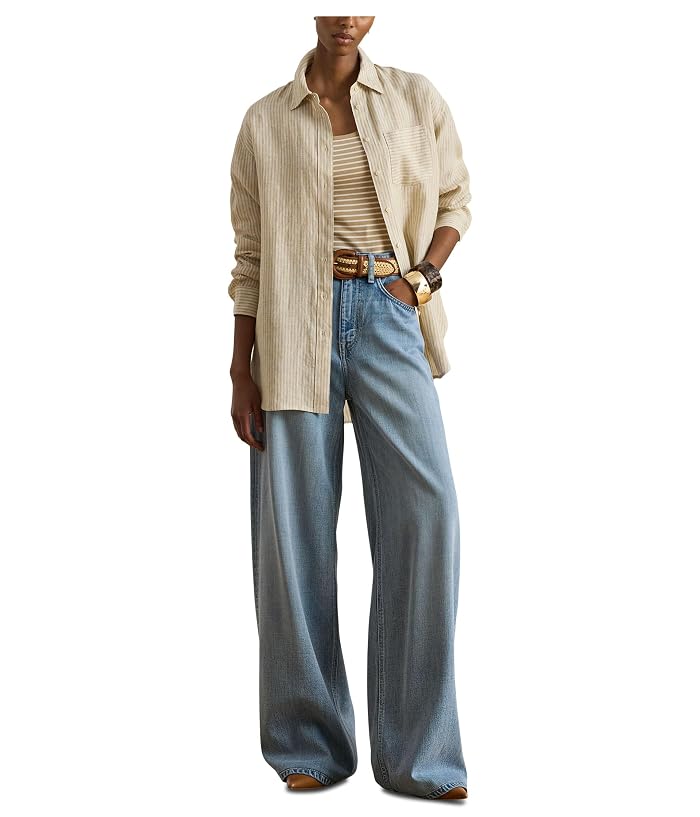 Lauren Ralph Lauren Relaxed Fit Striped Linen Shirt - Image 2