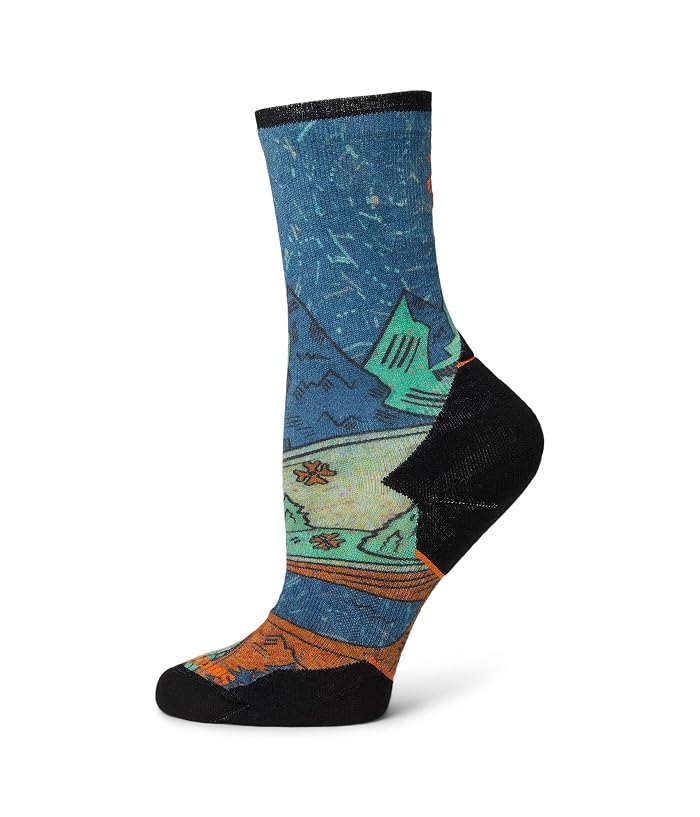 Smartwool Trail Run Targeted Cushion Mountain Print Crew Socks - Image 2