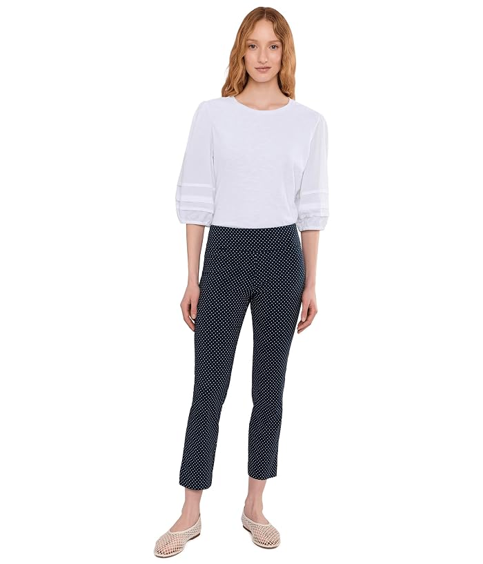Elliott Lauren Mixed Signals - Knit Woven Combo Top With Balloon Sleeves - Image 2