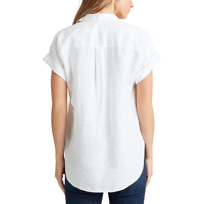 Lauren Ralph Lauren Petite Linen Short Sleeve Shirt - Image 2