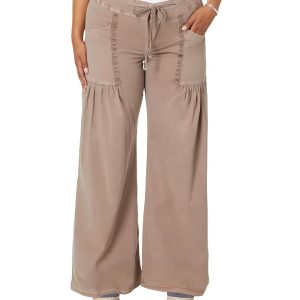 XCVI Willowy Wide Leg Stretch Poplin Pant
