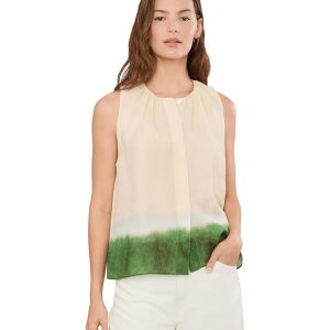 Vince Dip Dye A-Line Sleeveless Top